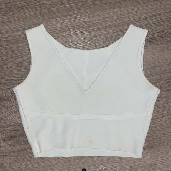 BCBGMAXAZRIA Bandage Bodycon Skirt Crop Top Set White Size Small - Picture 3 of 10